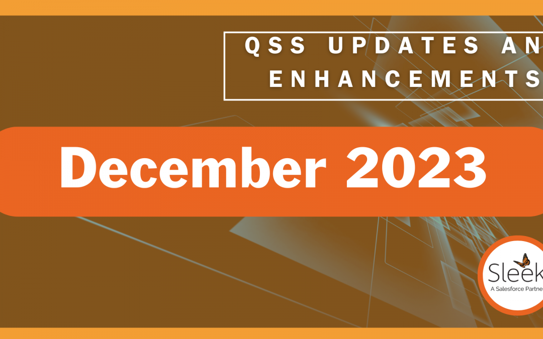 QSS Updates and Enhancements – December 2023